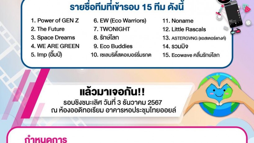 นักศึกษา คณะบริหารธุรกิจ  2 ทีม ผ่านเข้าสู่รอบชิงชนะเลิศ กิจกรรมประกวดความคิดสร้างสรรค์ ?Thaioil TikTok Circular Economy Video Competition 2024?